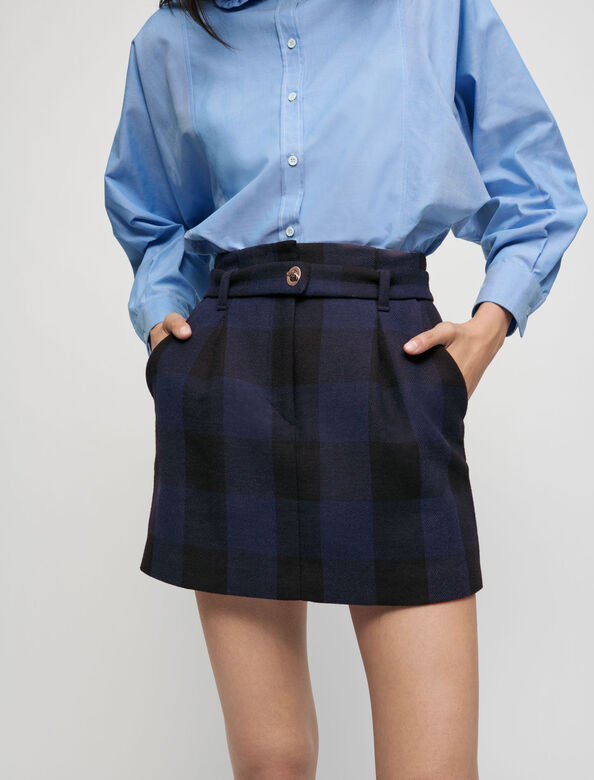 Checked pleated skirt : Skirts & Shorts color 