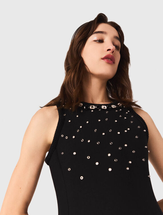 Jewelled skater dress - Dresses - MAJE