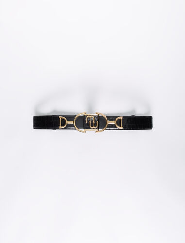 Maje double M leather belt : Other Accessories color Black