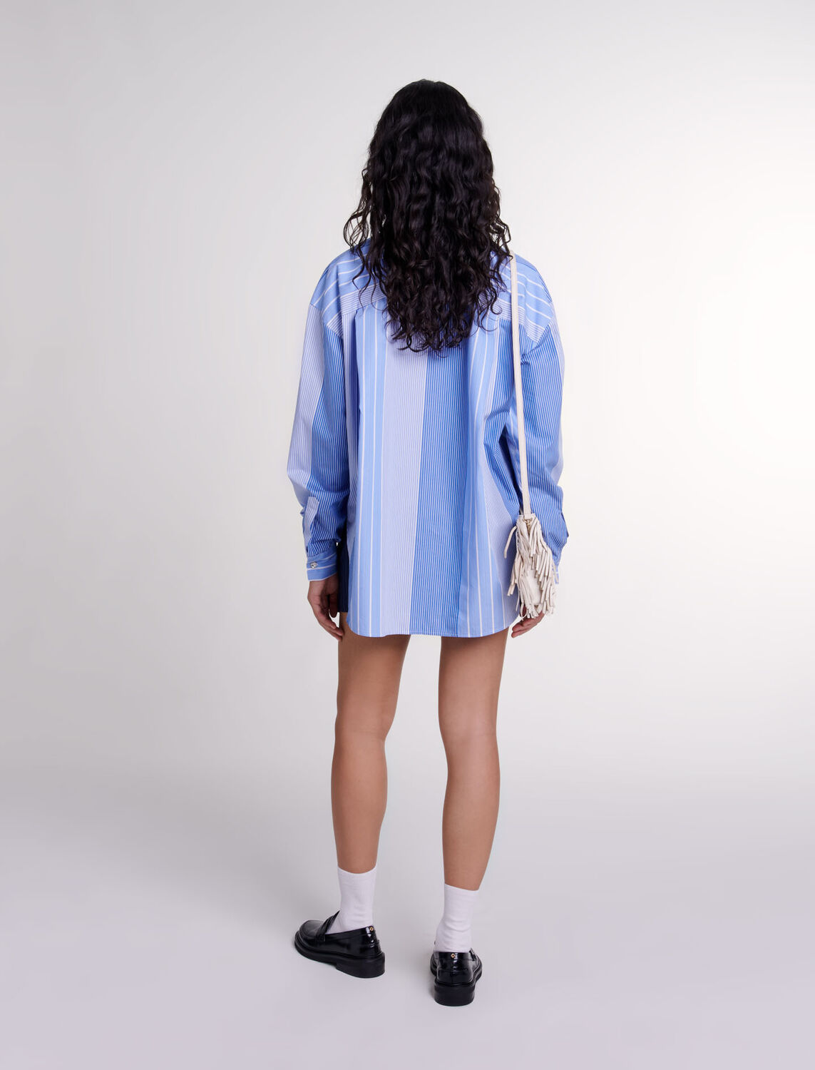 Striped patchwork shirt - Fall-Winter Collection - MAJE