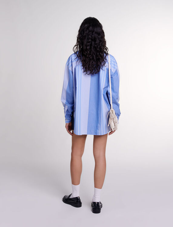Striped patchwork shirt - Fall-Winter Collection - MAJE