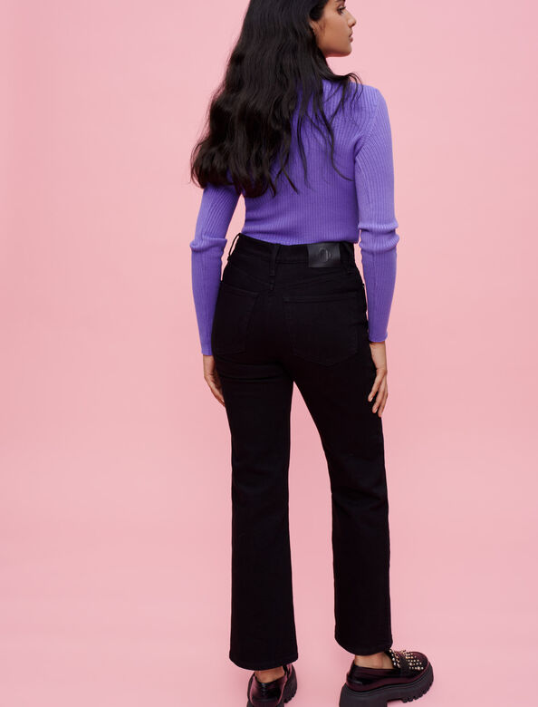 High-waisted jeans with split at front : Trousers & Jeans color 