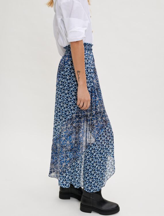 Printed viscose elasticated skirt - Skirts & Shorts - MAJE
