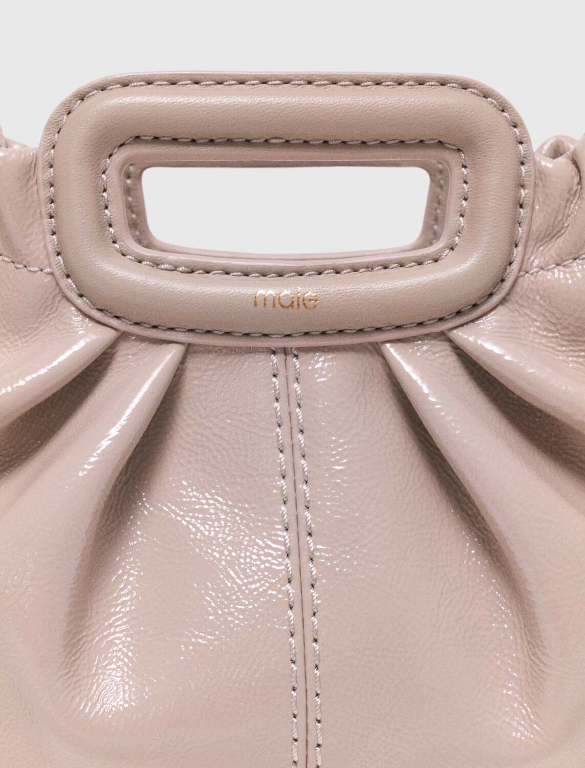 Mini naplak leather clutch -  - MAJE