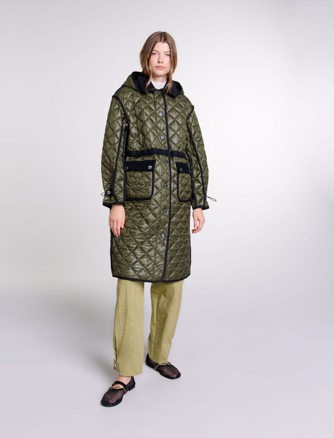 Contrast quilted puffer jacket - Fall-Winter Collection - MAJE