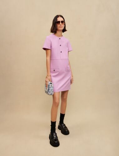 Short, straight-cut dress : Dresses color Parma Violet