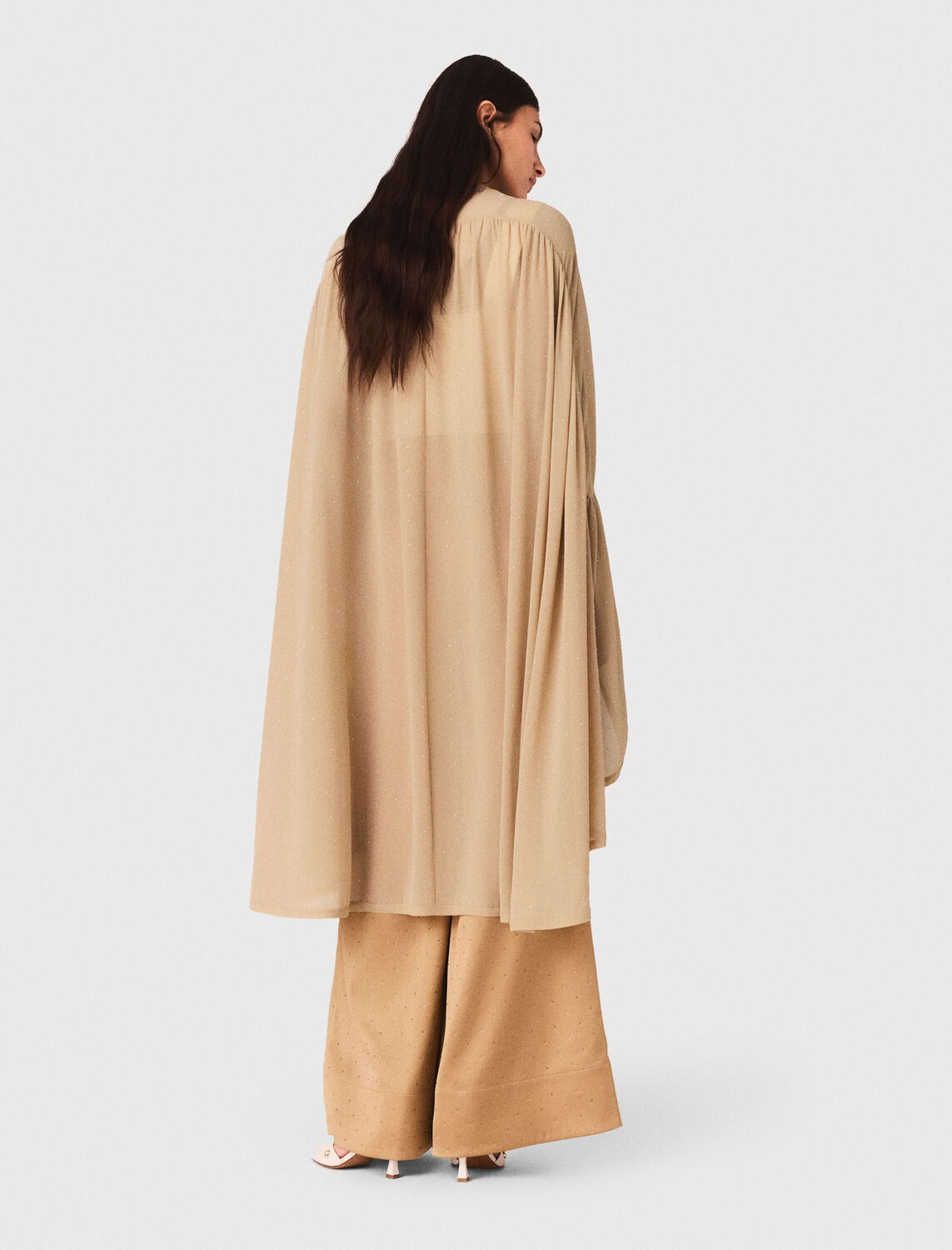 Cape top with jewel collar : Tops color Sand