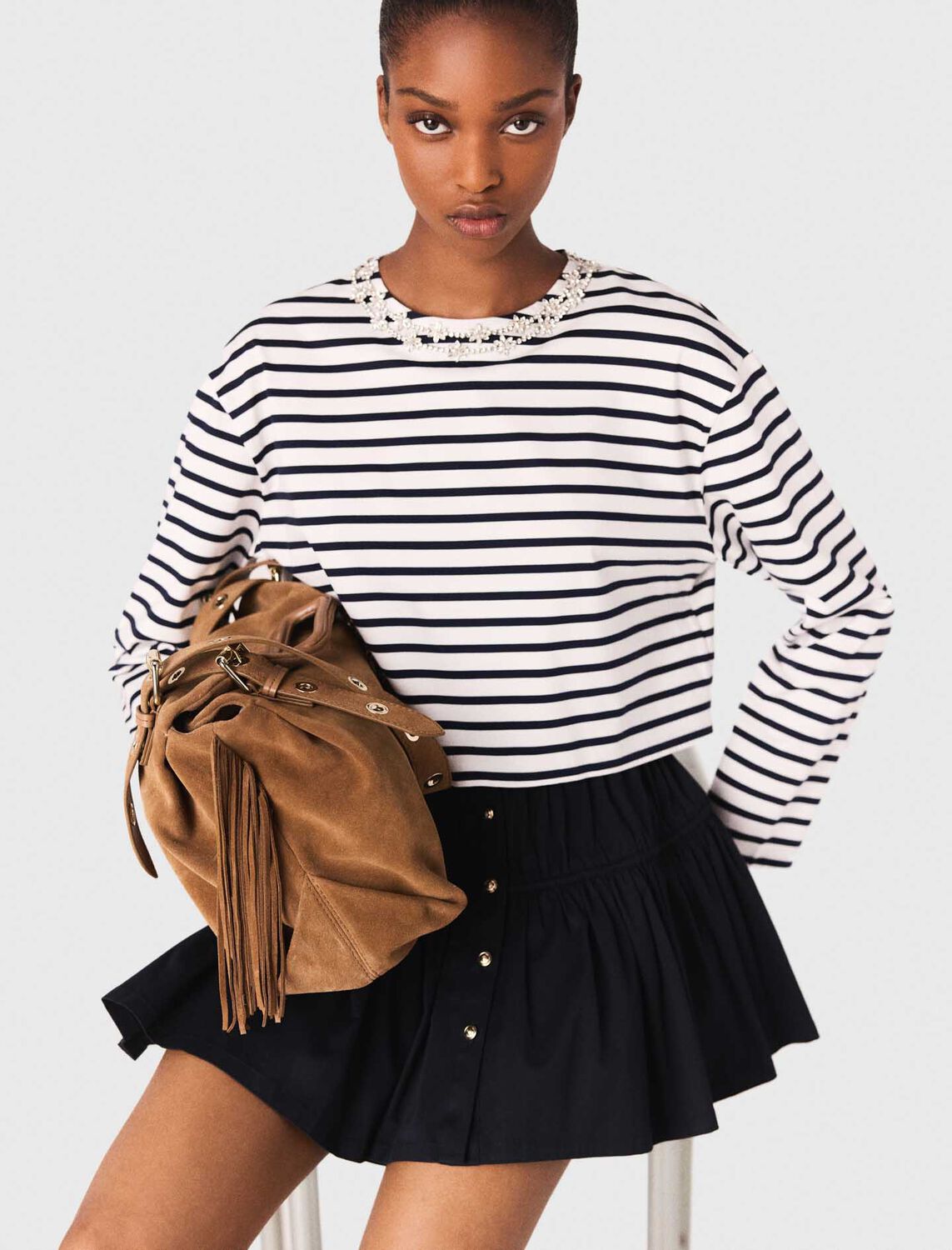 maje : T-Shirts color White/Navy