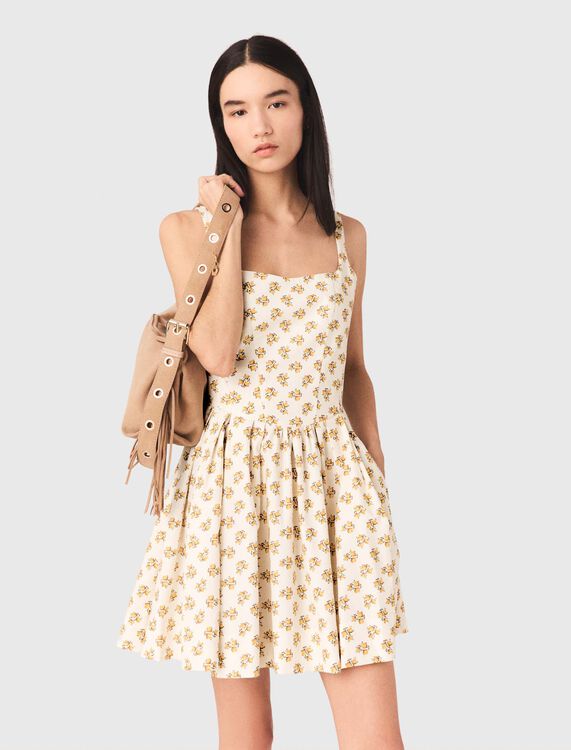 Short flared patterned dress - Dresses - MAJE