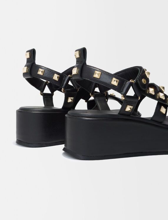 Platform sandals : Sling-Back & Sandals color Black