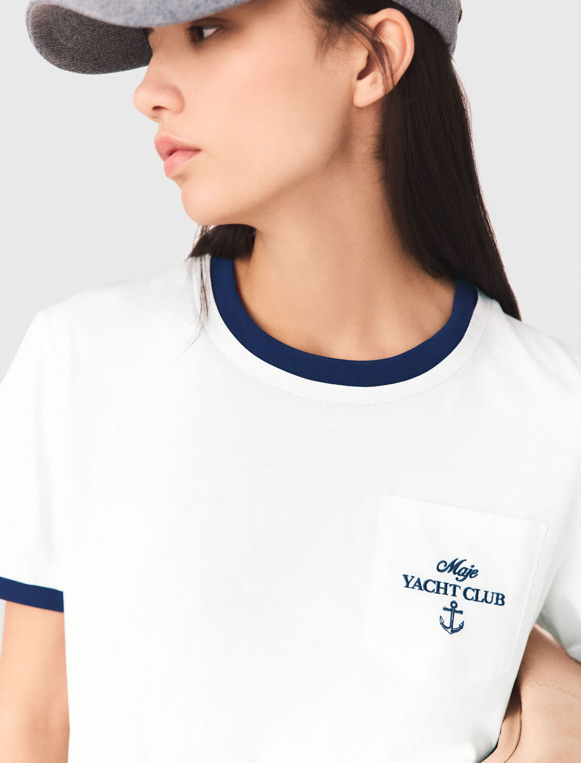 Layered-look T-shirt : T-Shirts color White