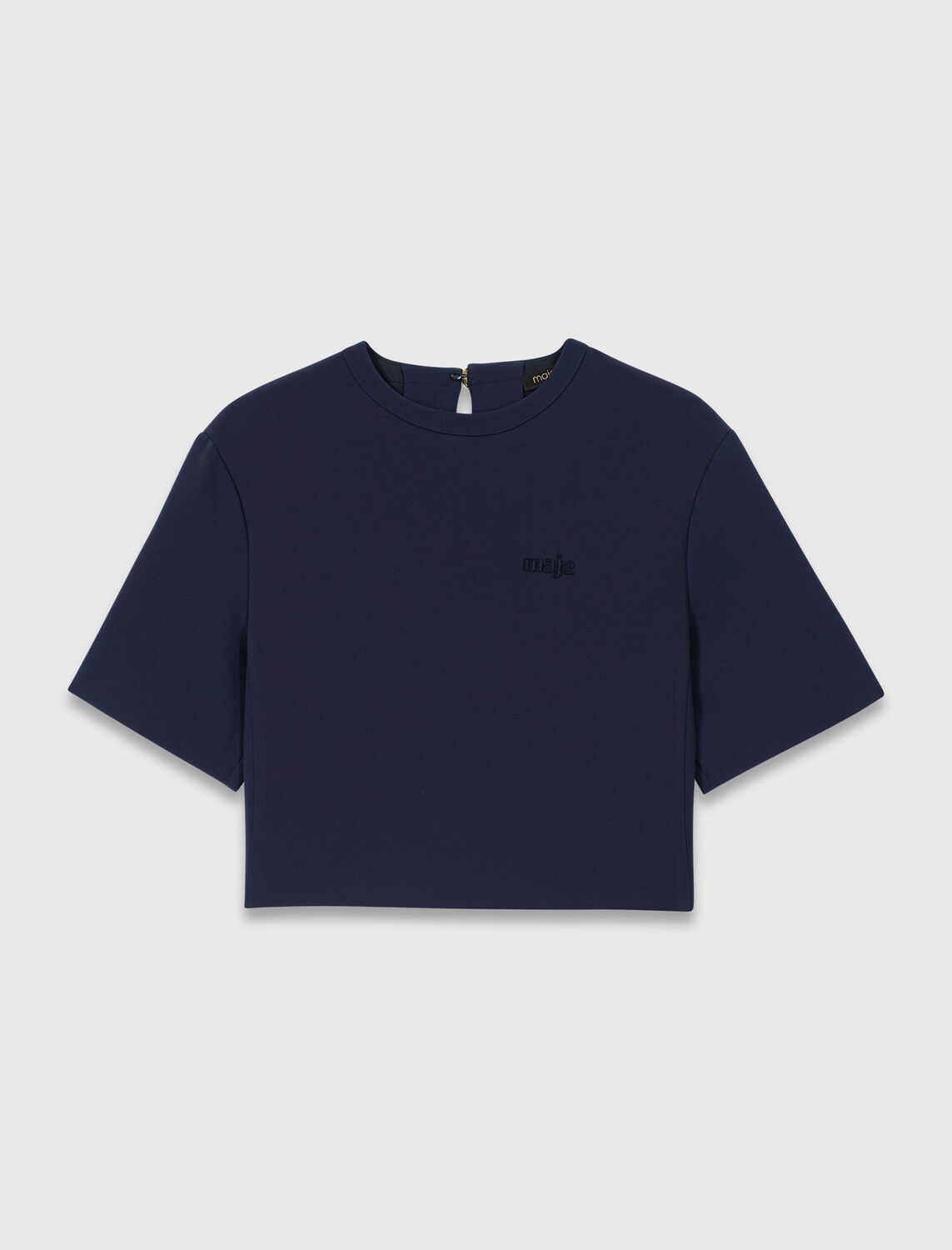 Heavy crepe short top : Tops color Navy