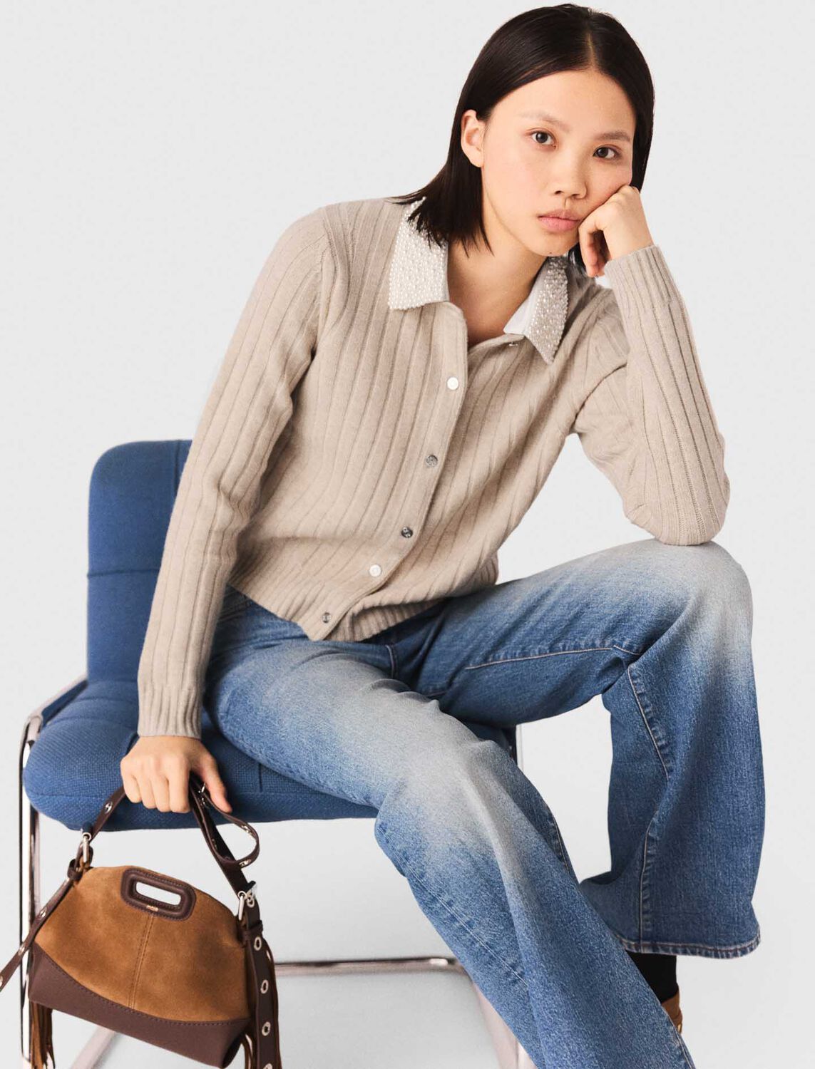 maje : Sweaters & Cardigans 顏色 米黄色/BEIGE