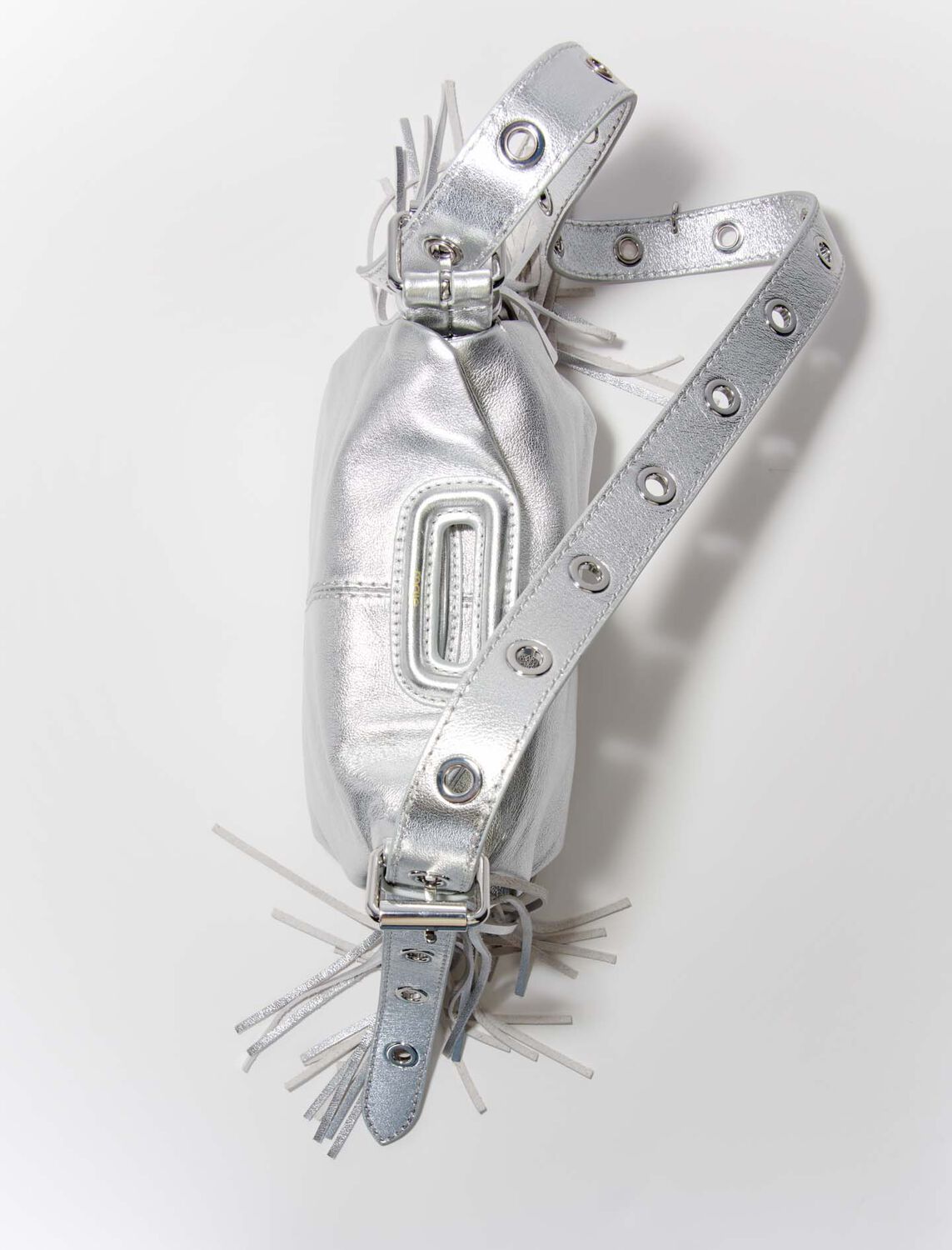 Metallic leather mini Miss M bag : Miss M Bags color Silver