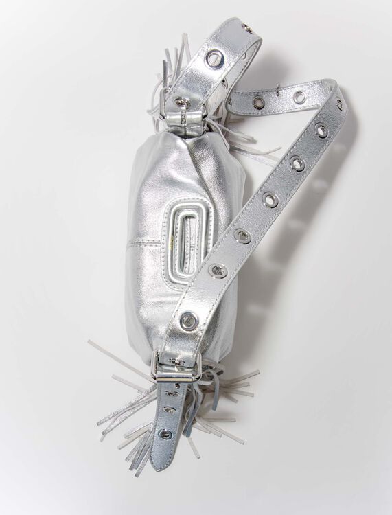 Metallic leather mini Miss M bag -  - MAJE