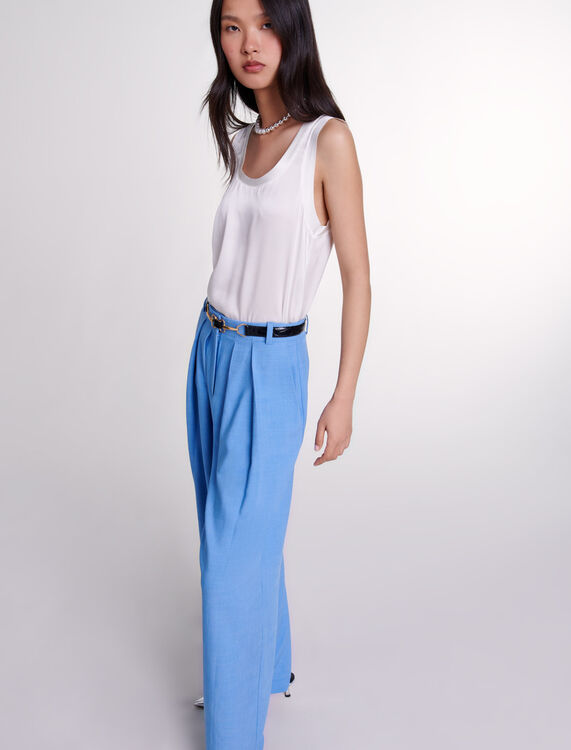 Wide-leg suit trousers with pleats - Fall-Winter Collection - MAJE