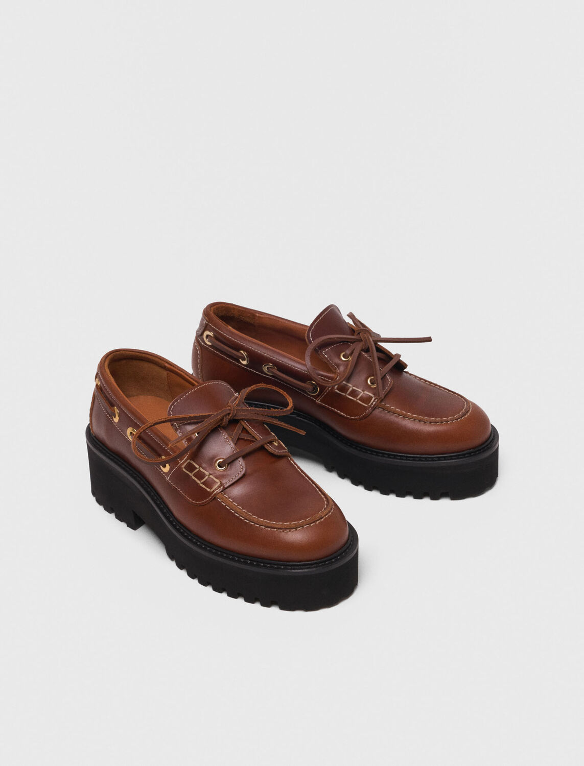 Boat shoes with chunky sole - Sling-Back & Sandals - MAJE