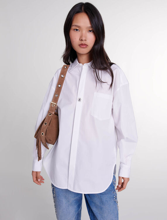 Oversized poplin shirt - Fall-Winter Collection - MAJE