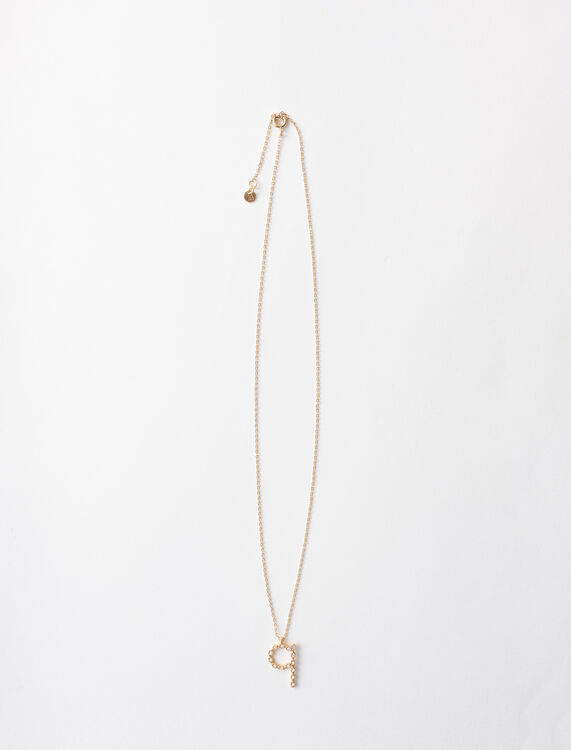 Rhinestone Q necklace - Other Accessories - MAJE