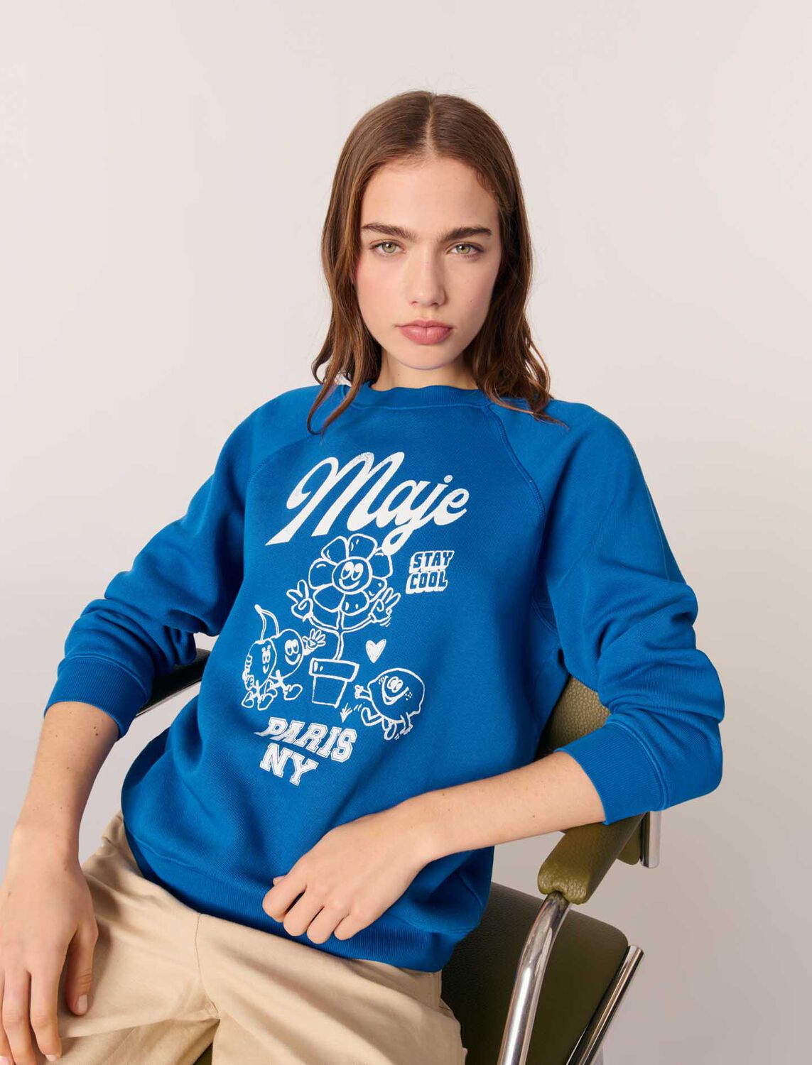 maje : Tops 顏色 蓝色/BLUE