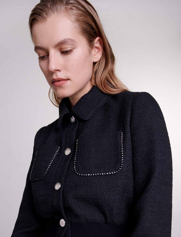 Tweed jacket : Blazers & Jackets color Black