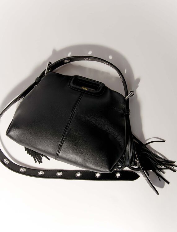 Plain leather mini Miss M bag -  - MAJE