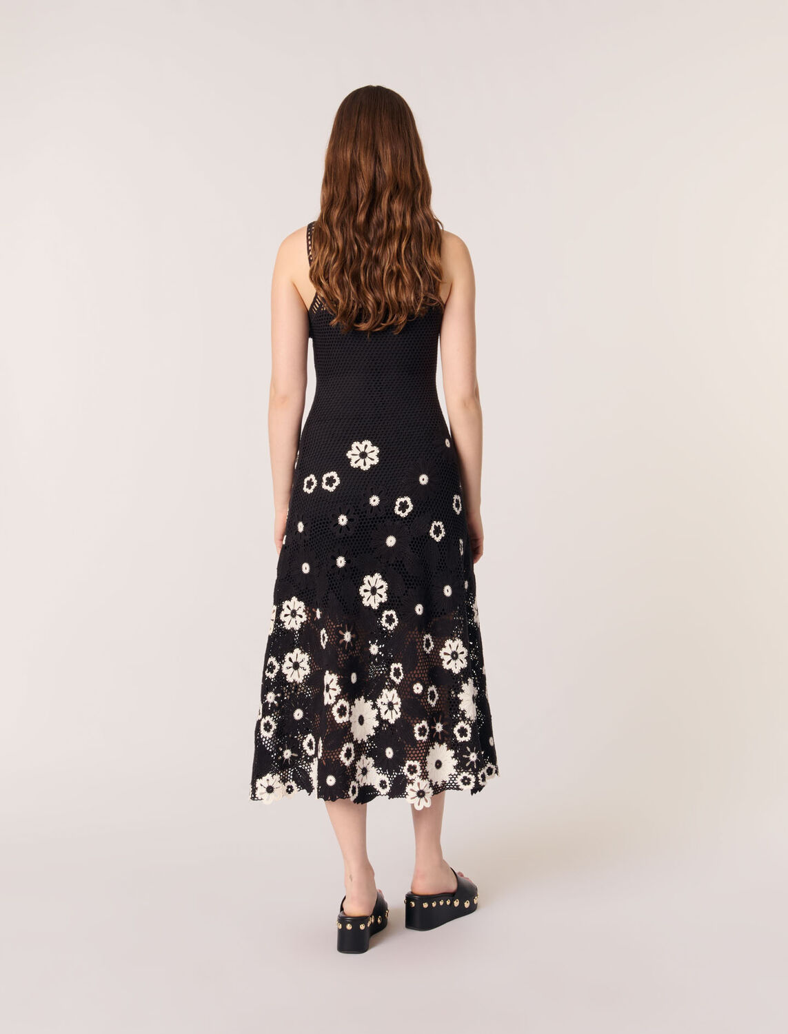 Floral crochet maxi dress - Dresses - MAJE
