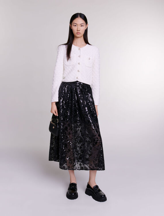 Sequin maxi skirt - Skirts & Shorts - MAJE