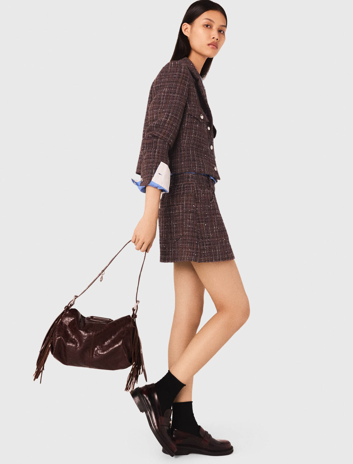 Short tweed jacket - Blazers & Jackets - MAJE