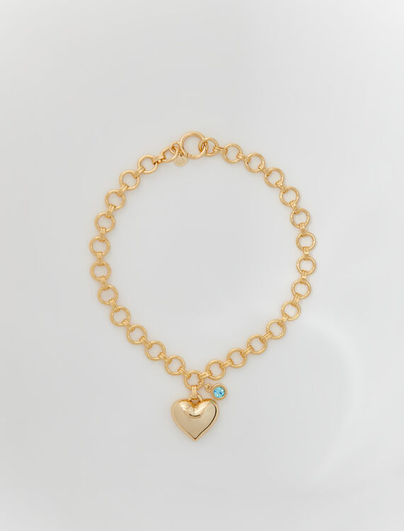 Gold heart necklace -  - MAJE