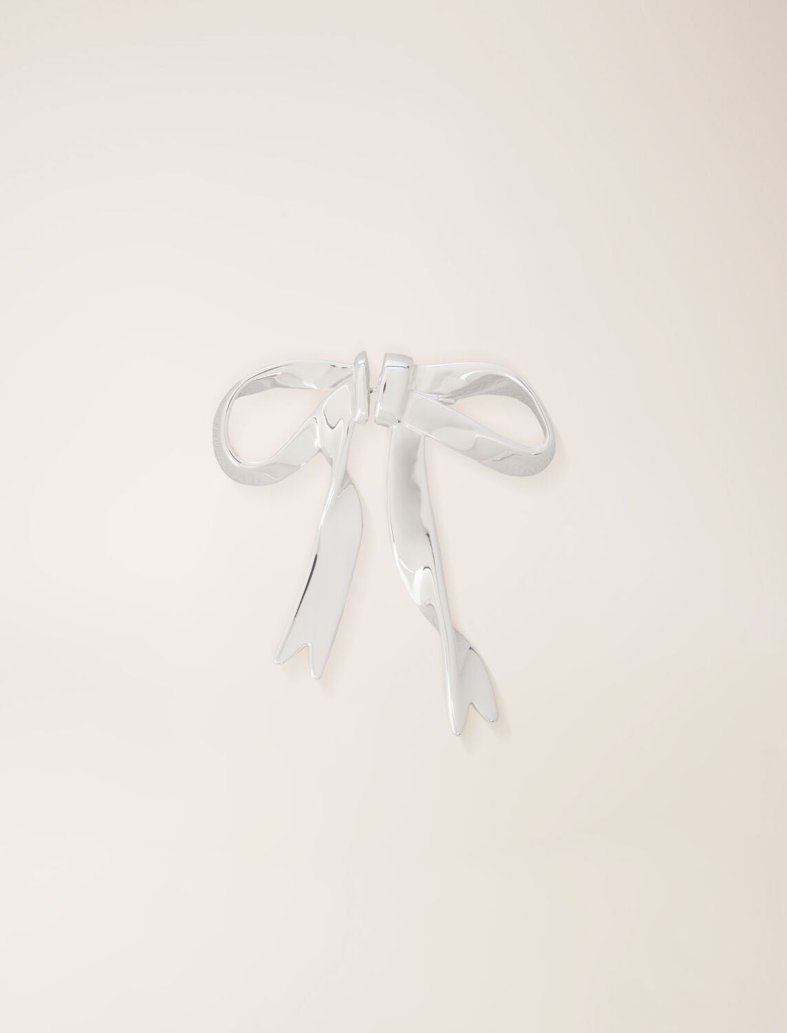 Silver bow earring -  - MAJE
