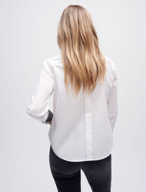 Poplin shirt with jacquard collar - View All - MAJE