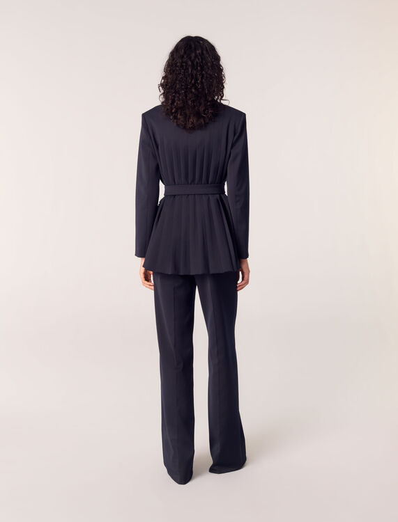Suit jacket with pleated back - Blazers & Jackets - MAJE