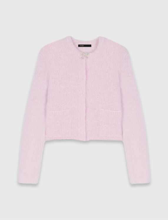 Jewelled bow cardigan - Sweaters & Cardigans - MAJE