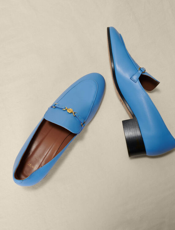 Leather loafers : Sling-Back & Sandals color Blue
