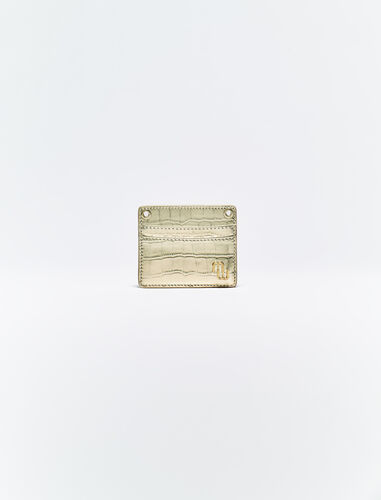 Chain strap card holder : Small leather goods color Gold