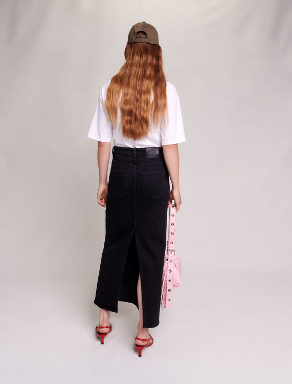 Long denim skirt - Skirts & Shorts - MAJE