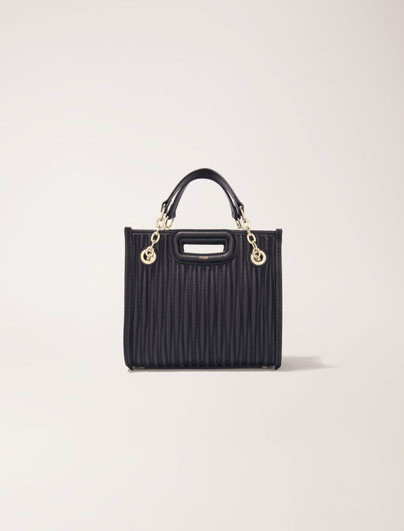 Mini quilted leather tote bag : Shoulder bags color Ecru