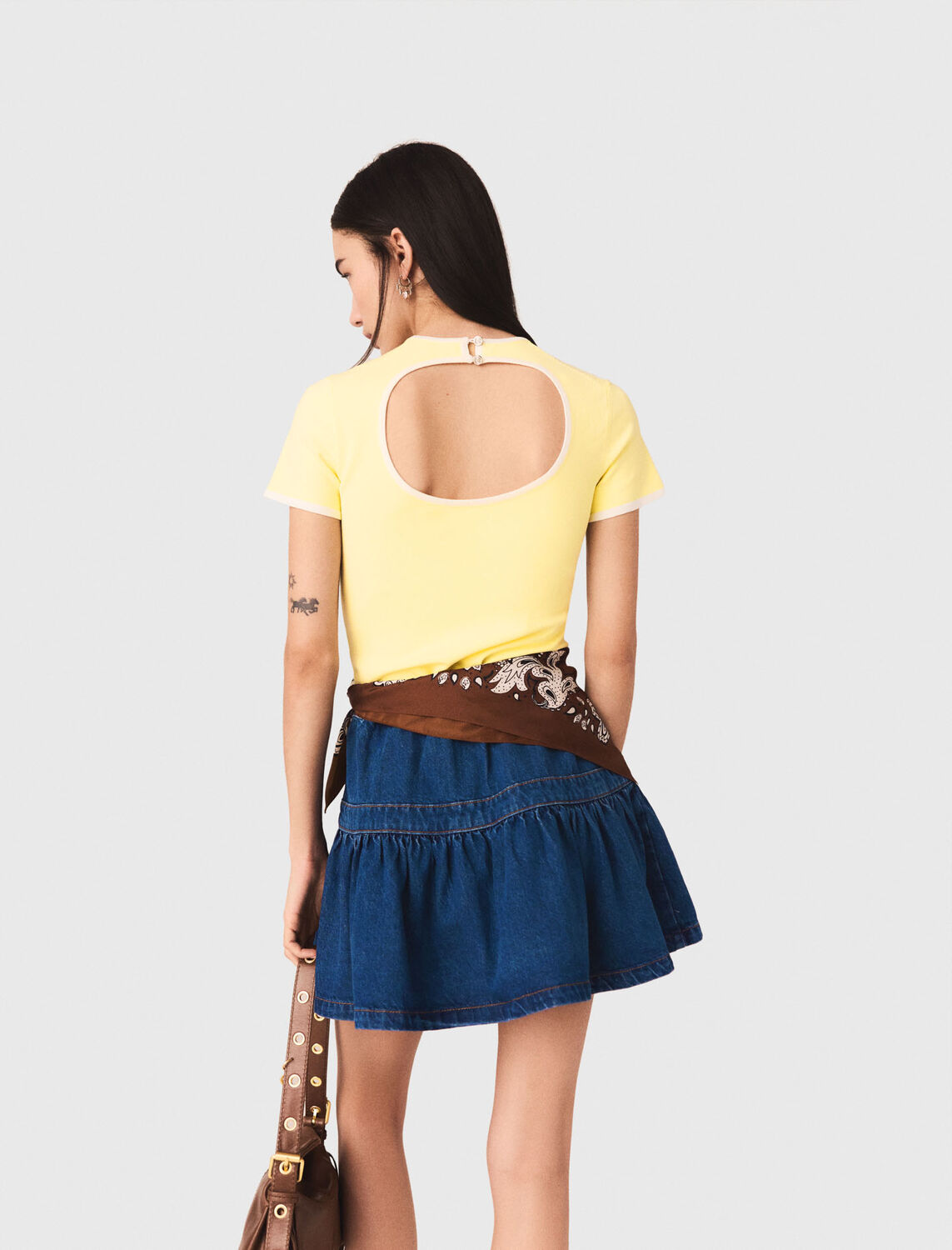 Round back cut-out jumper - Sweaters & Cardigans - MAJE