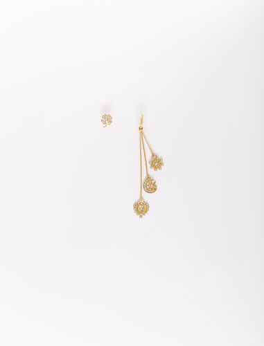Asymmetric charm earrings : 30% Off color Gold
