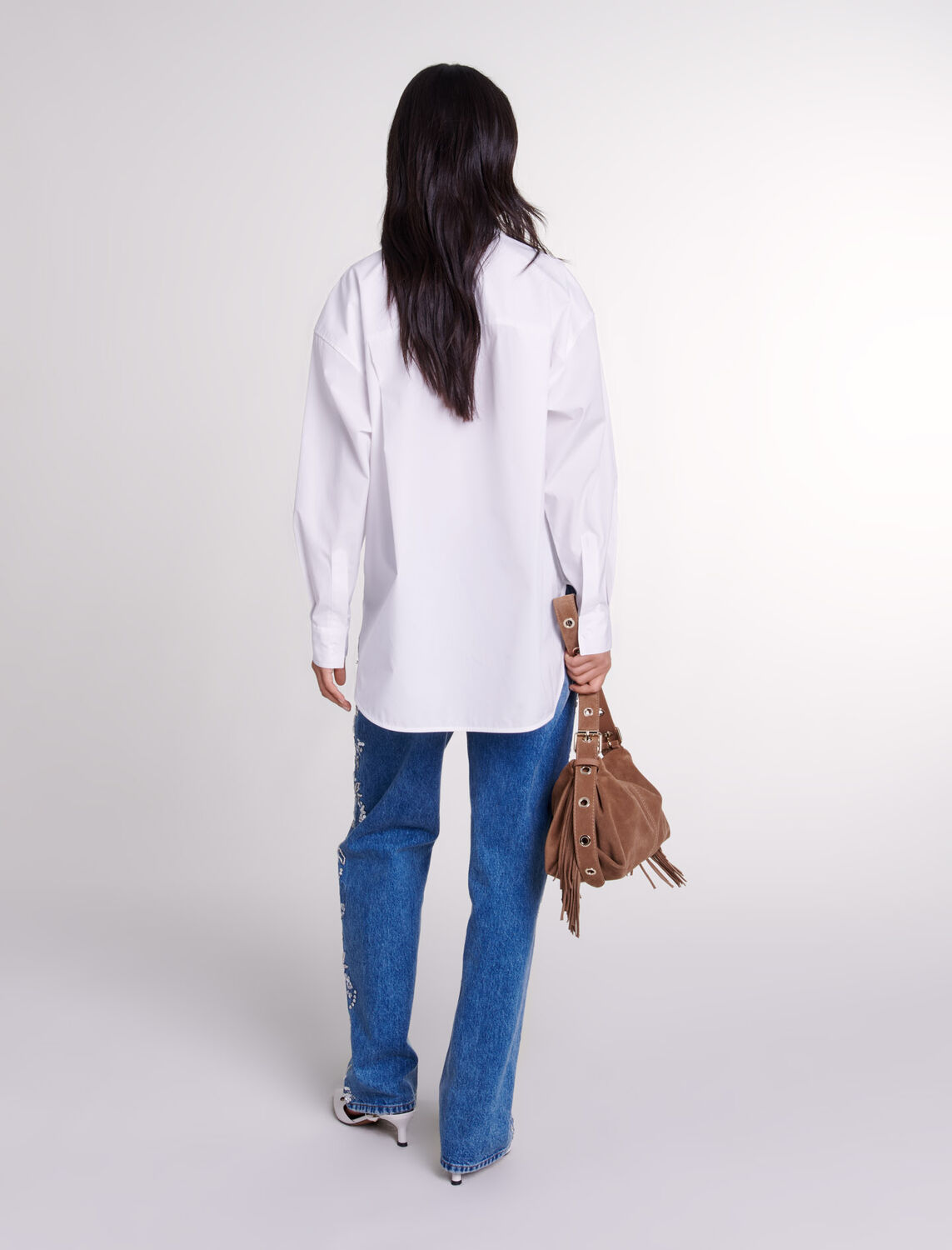 Oversized poplin shirt - Fall-Winter Collection - MAJE