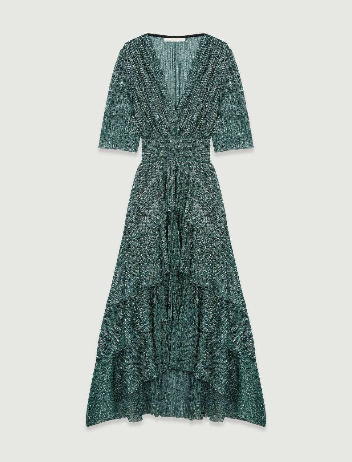 Stretch lurex ruffle dress - Evening capsule collection - MAJE