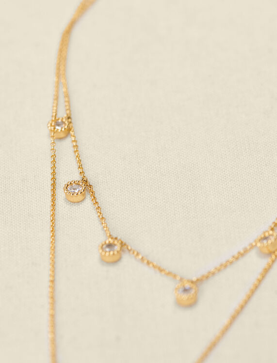 Diamanté double necklace - Jewelry - MAJE