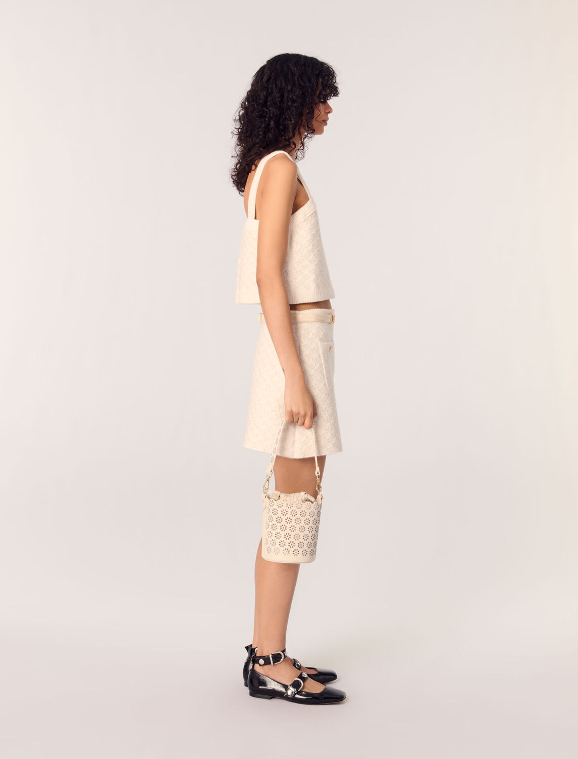 Tweed-effect knitted skirt - Skirts & Shorts - MAJE