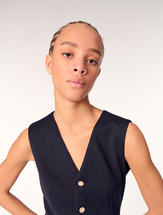 Layered-effect wool-blend dress - Jumpshort & Jumpsuits - MAJE