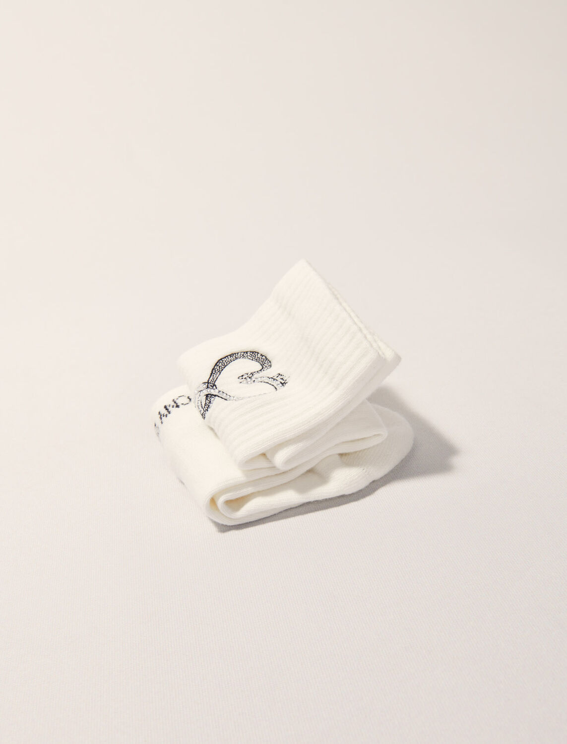 Rhinestone socks : Other accessories color White