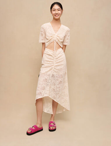 Crochet dress : Dresses color Ecru