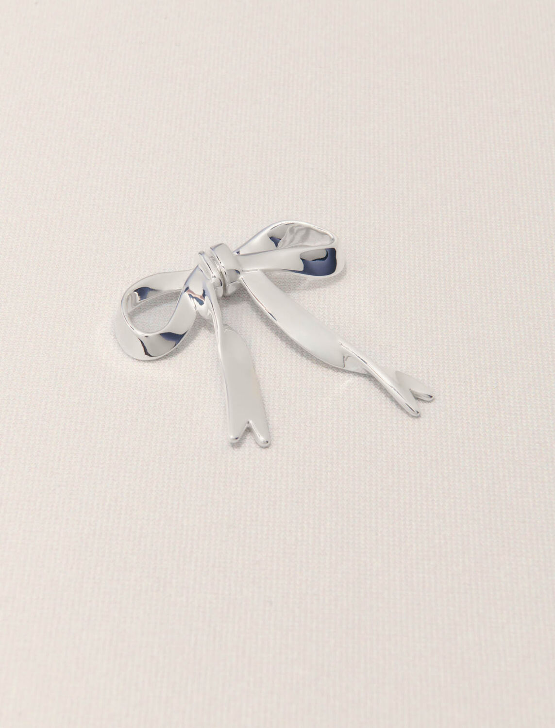 Silver bow earring -  - MAJE