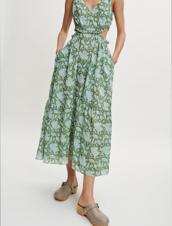 Printed cotton dress : Dresses color 