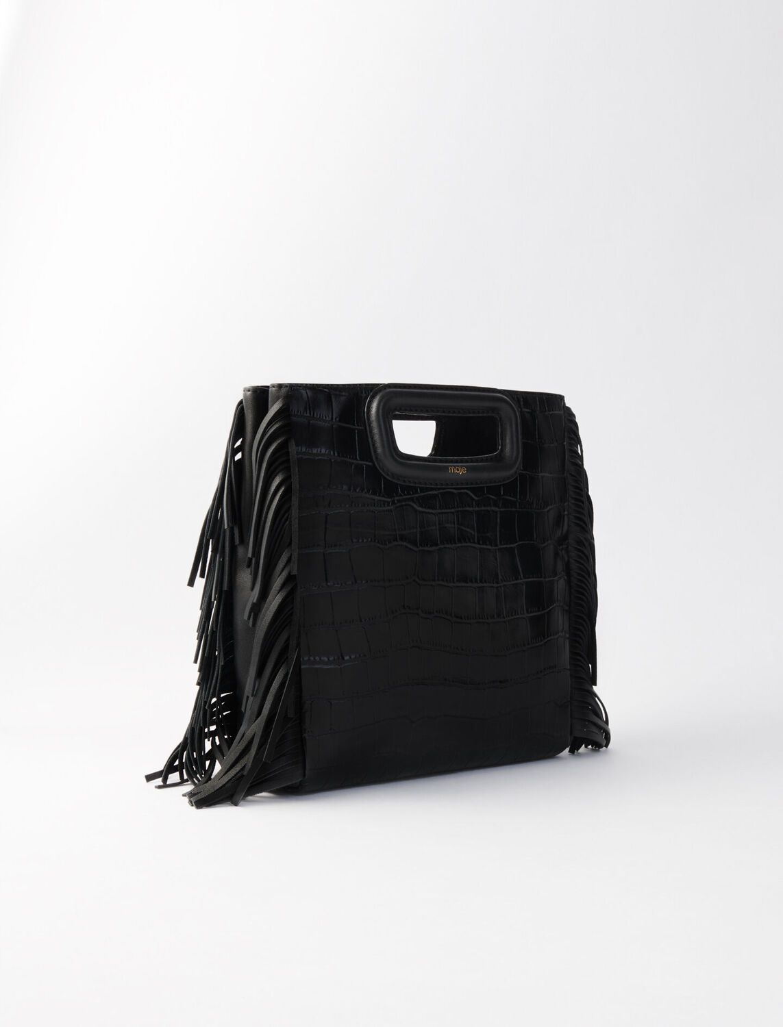 M bag in crocodile-effect leather - Spring-Summer 25 Collection - MAJE